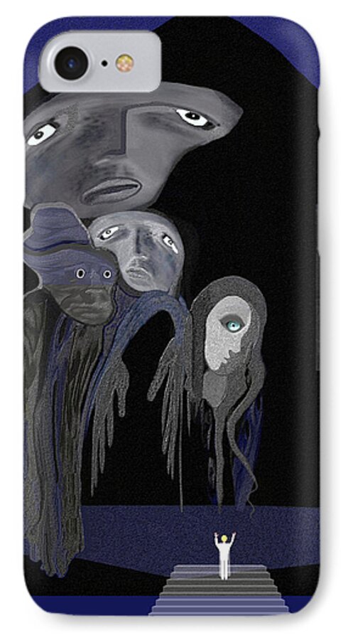 Ghost iPhone 7 Case featuring the painting 004 - Arrival of the Gods by Irmgard Schoendorf Welch