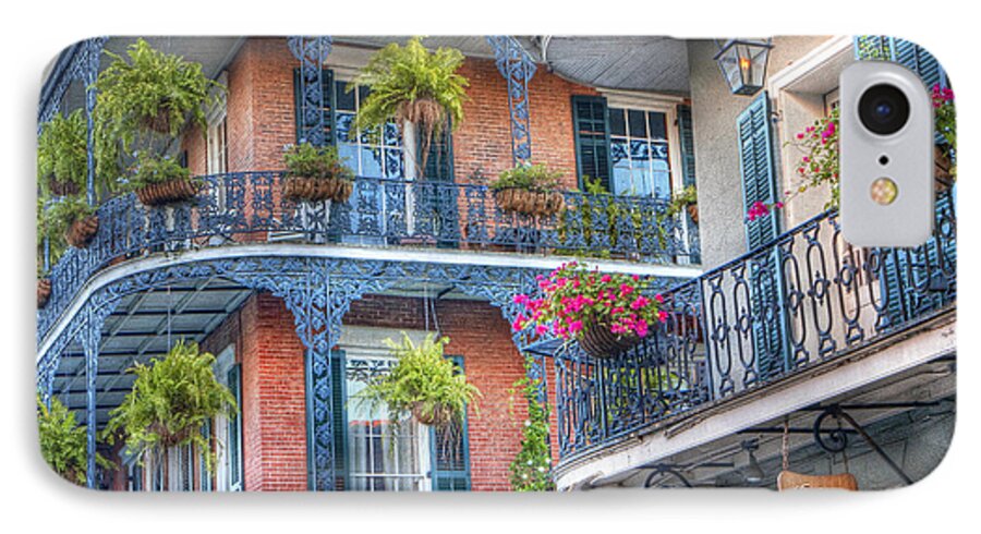 Balcony iPhone 7 Case featuring the photograph 0255 Balconies - New Orleans by Steve Sturgill
