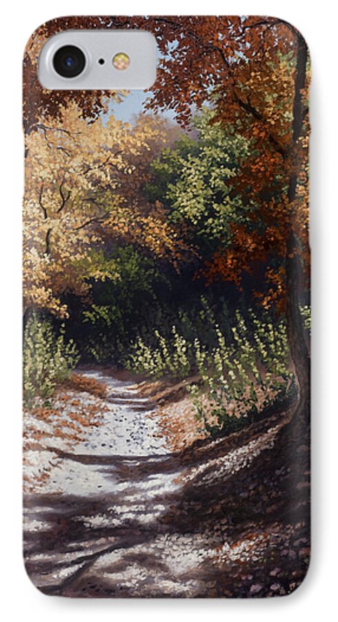 Autumn Landscapes iPhone 7 Case featuring the painting Autumn Trails by Kyle Wood