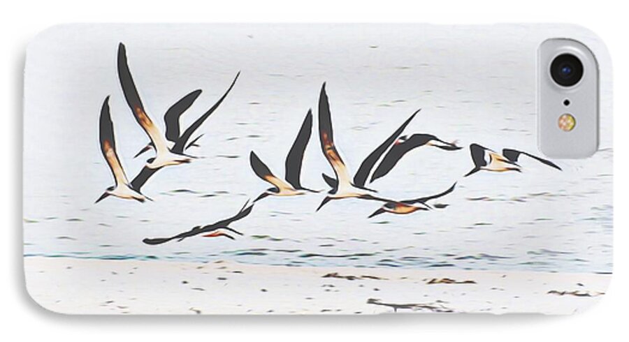 Flock Of Birds iPhone 7 Case featuring the photograph Coastal Skimmers #2 by Scott Cameron
