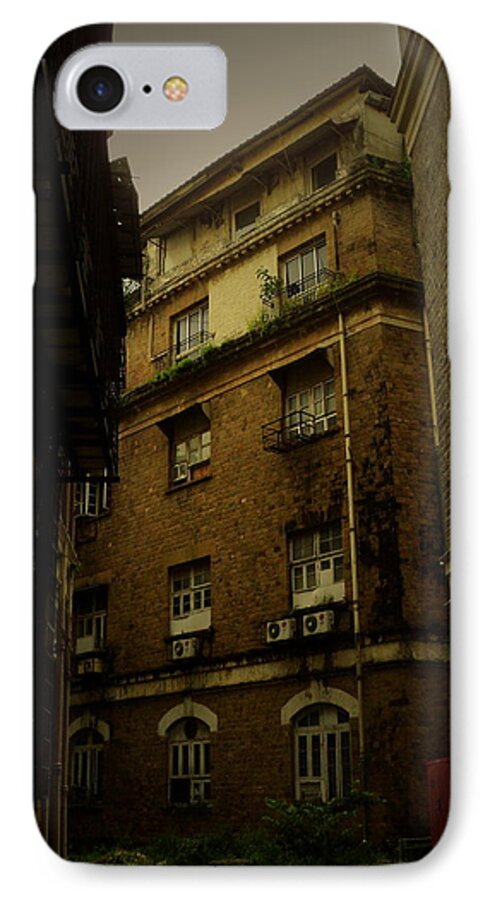 Wallpaper Buy Art Print Phone Case T-shirt Beautiful Duvet Case Pillow Tote Bags Shower Curtain Greeting Cards Mobile Phone Apple Android Urban Old Alley Cityscape Mumbai Bombay Classic Vintage Nostalgic Photograph Dark Gothic Salman Ravish Khan iPhone 7 Case featuring the photograph Crime Alley by Salman Ravish