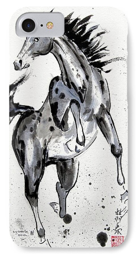 Horse iPhone 7 Case featuring the painting Exuberance by Bill Searle