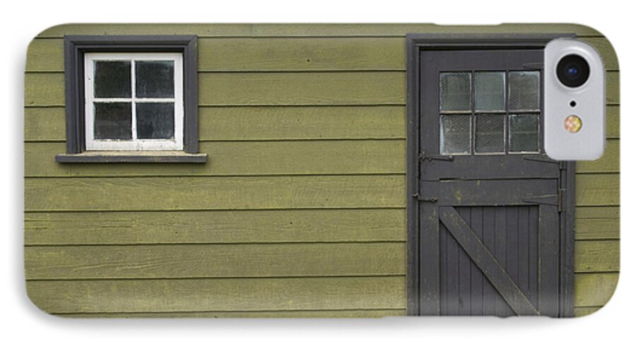 Old Wood Shed iPhone 7 Case featuring the photograph Green Shed #1 by Bill Thomson