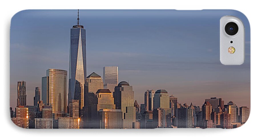 World Trade Center iPhone 7 Case featuring the photograph Lower Manhattan Skyline #1 by Susan Candelario