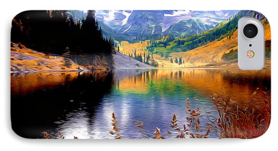 Maroon Bells iPhone 7 Case featuring the photograph Maroon Bells at Maroon Lake #1 by John Hoffman