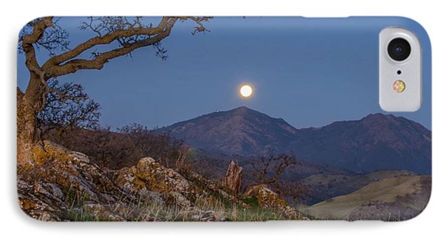 Landscape iPhone 7 Case featuring the photograph Moon Over Mt Diablo #1 by Marc Crumpler