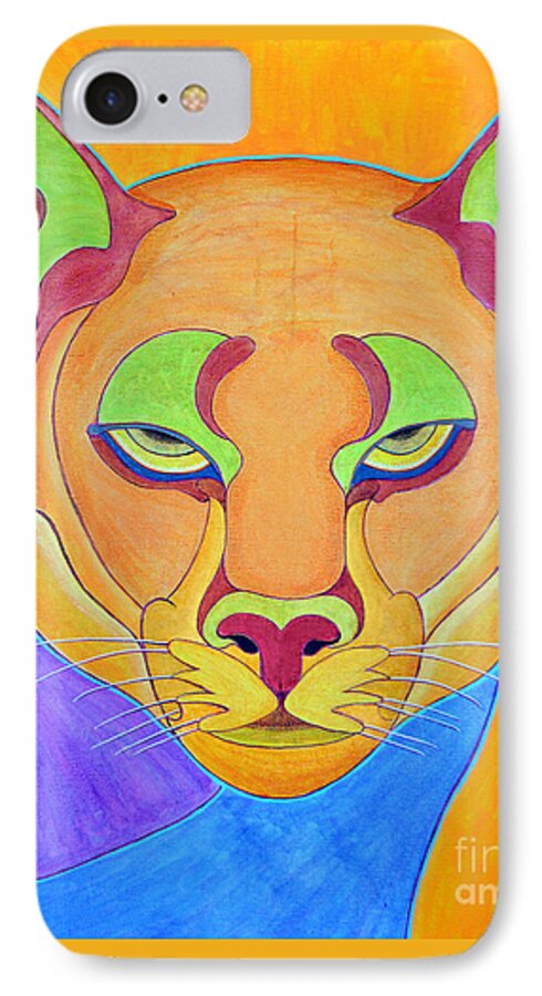 Puma Painting iPhone 7 Case featuring the painting Puma 1 by Joseph J Stevens