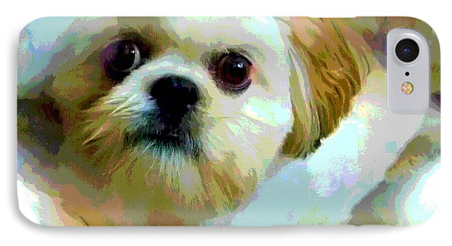 Shih Tzu iPhone 7 Case featuring the photograph Sarah #1 by Carolyn Repka