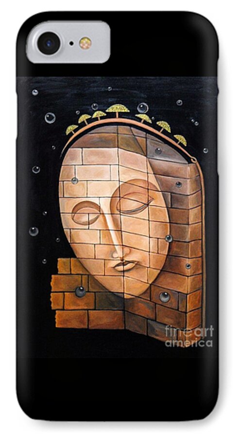 Surrealism iPhone 7 Case featuring the painting The Corner #3 by Fei A