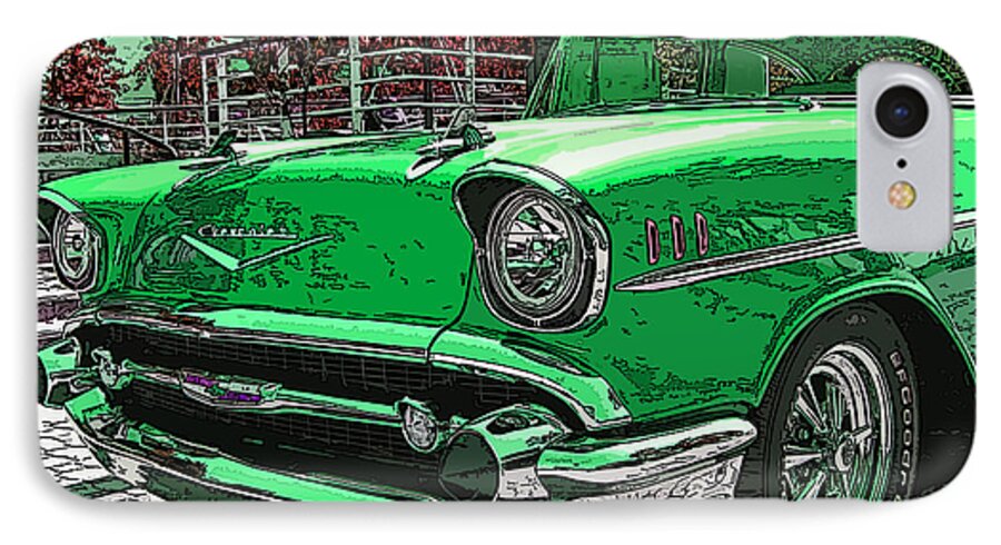 1957 Chevrolet Bel Air iPhone 7 Case featuring the photograph 1957 Chevrolet Bel Air by Samuel Sheats