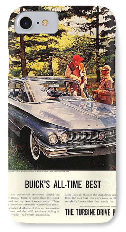 1960 iPhone 7 Case featuring the digital art 1960 - Buick LeSabre Sedan Advertisement - Color by John Madison