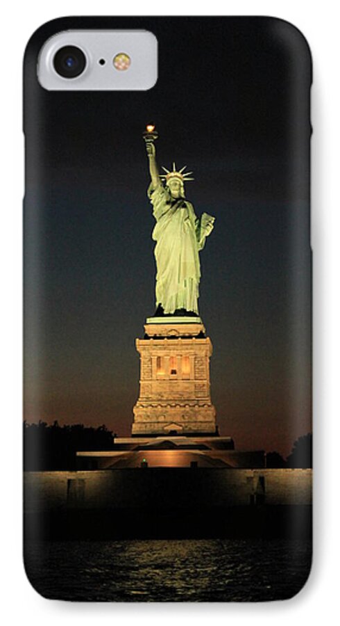 The Statue Of Liberty iPhone 7 Case featuring the photograph All Lit Up #2 by Catie Canetti