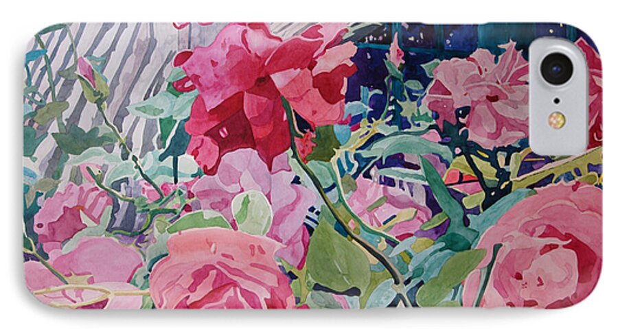 Roses iPhone 7 Case featuring the painting American Beauty #2 by Terry Holliday