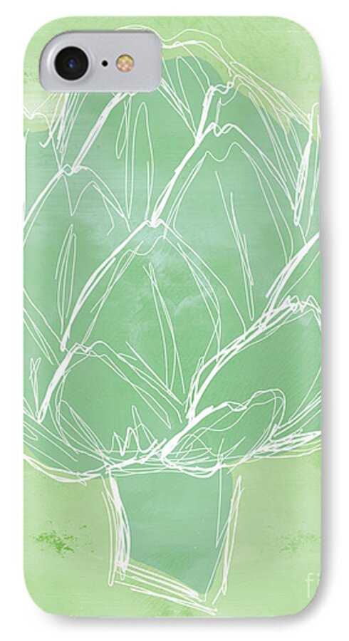 Artichoke iPhone 7 Case featuring the painting Artichoke #2 by Linda Woods