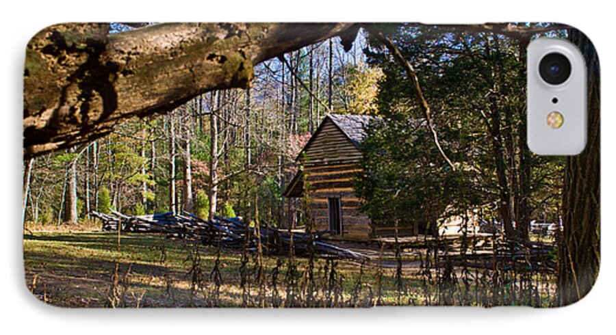 Cabin iPhone 7 Case featuring the photograph Cades Cove Cabin #2 by Douglas Barnett