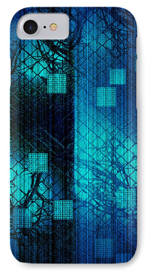 Abstract Fence And Vines iPhone 7 Case featuring the photograph Fenced In #2 by Steve Godleski
