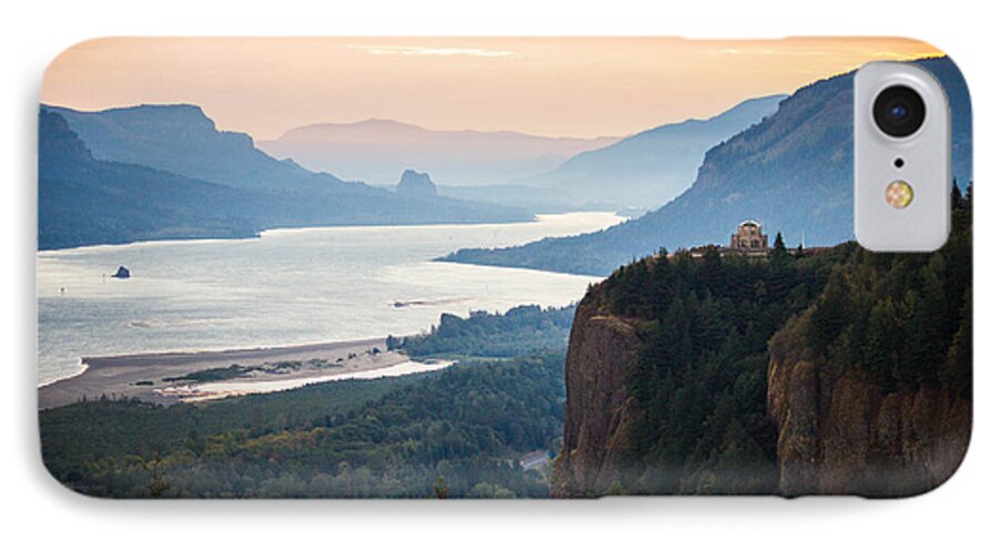 Columbia River Gorge iPhone 7 Case featuring the photograph First Light #2 by Patricia Babbitt