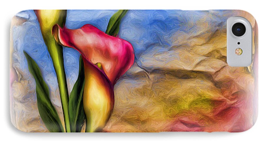 Flower iPhone 7 Case featuring the painting Flower Power #2 by Tyler Robbins