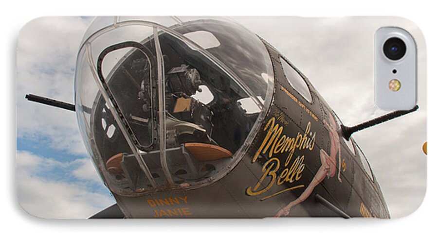 Airplane iPhone 7 Case featuring the photograph Memphis Belle Nose Art #2 by John Black