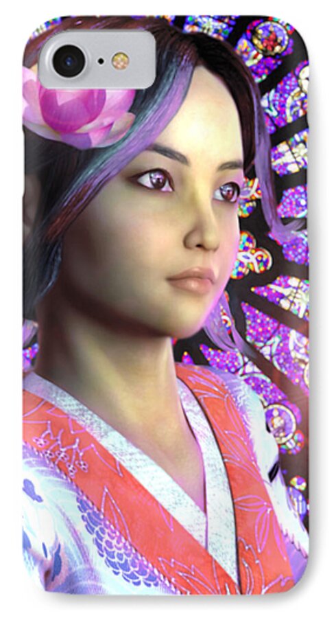 Saint iPhone 7 Case featuring the painting Saint Lucy Yi Zhenmei of China #2 by Suzanne Silvir