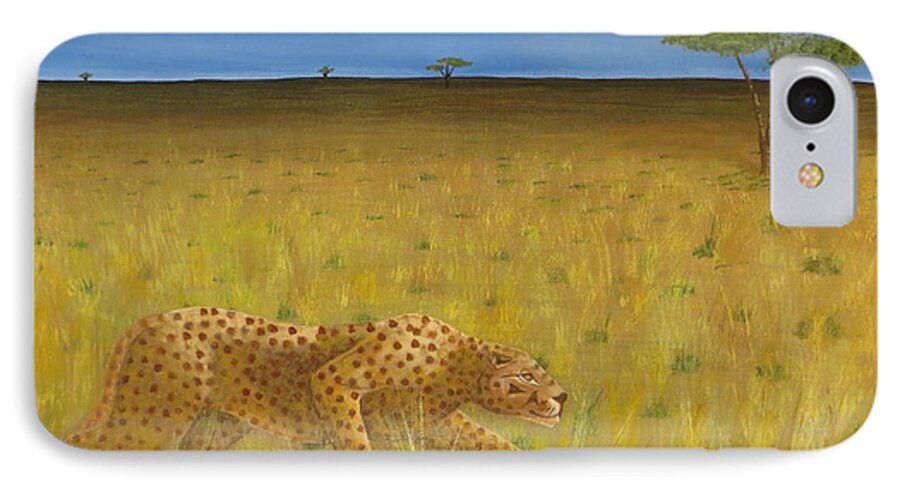 Cat iPhone 7 Case featuring the painting The Hunt #2 by Tim Townsend