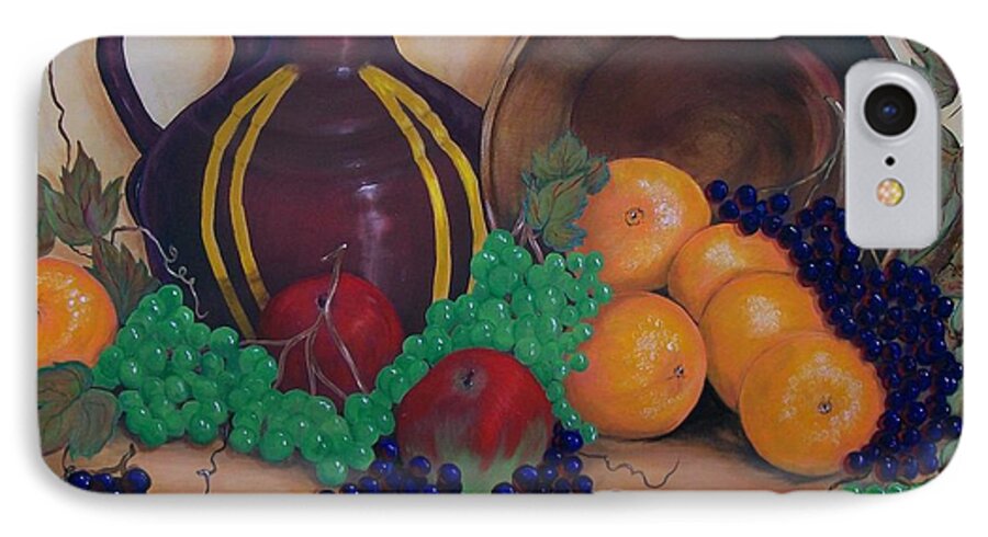 Chocolate Jug iPhone 7 Case featuring the painting Tuscany Treats by Sharon Duguay