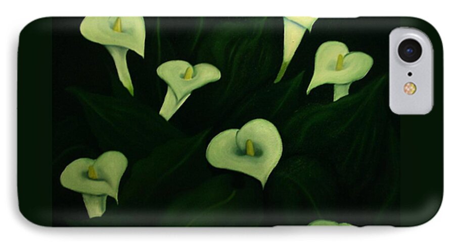 Calla Lilies iPhone 7 Case featuring the painting Calla lilies by John Stuart Webbstock