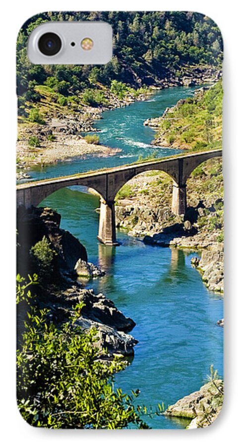 (asra) iPhone 7 Case featuring the photograph No Hands Bridge #1 by Sherri Meyer