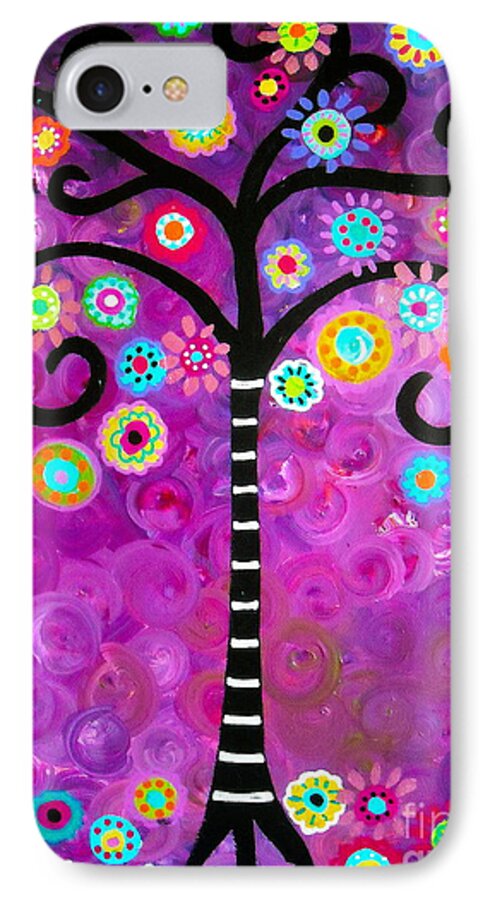 Tree iPhone 7 Case featuring the painting Tree Of Life #6 by Pristine Cartera Turkus
