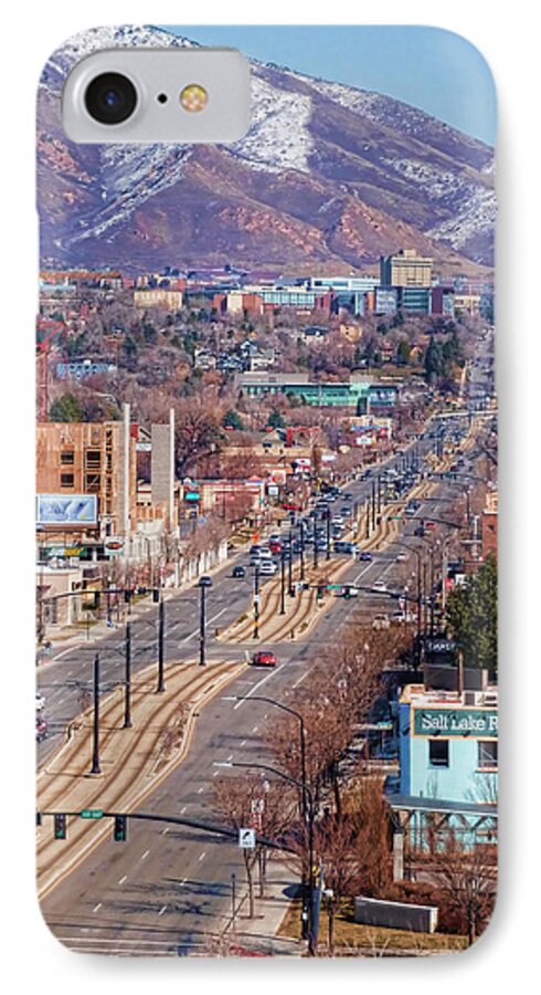 400 Salt Lake City iPhone 7 Case featuring the photograph 400 S Salt Lake City by Ely Arsha