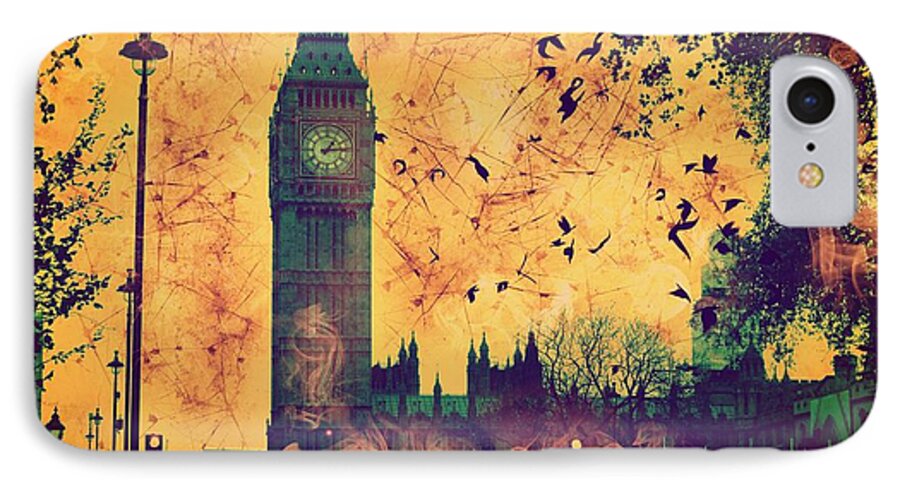 Big Ben iPhone 7 Case featuring the digital art Big Ben #5 by Marina McLain