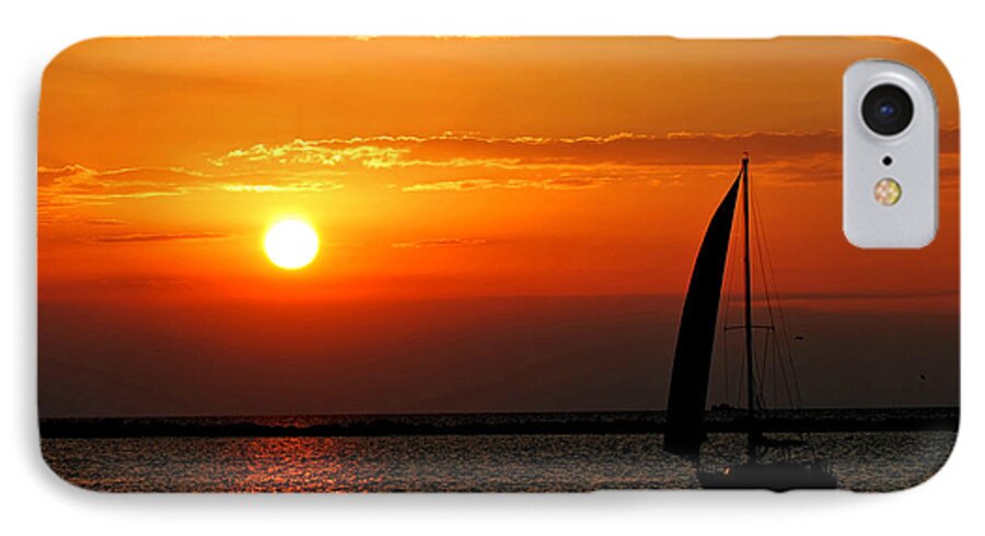 Lake Erie Sunset iPhone 7 Case featuring the photograph Lake Erie Sunset #5 by Lila Fisher-Wenzel