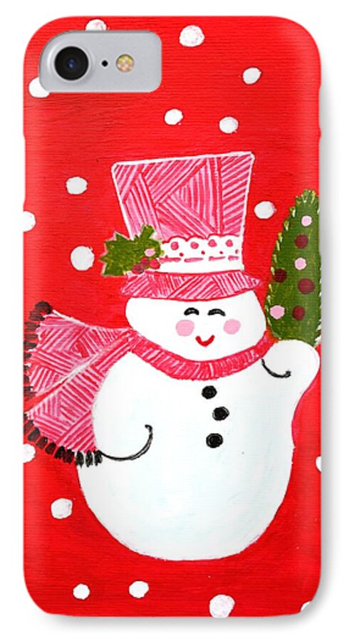 Merry Christmas iPhone 7 Case featuring the painting Merry Christmas #7 by Magdalena Frohnsdorff