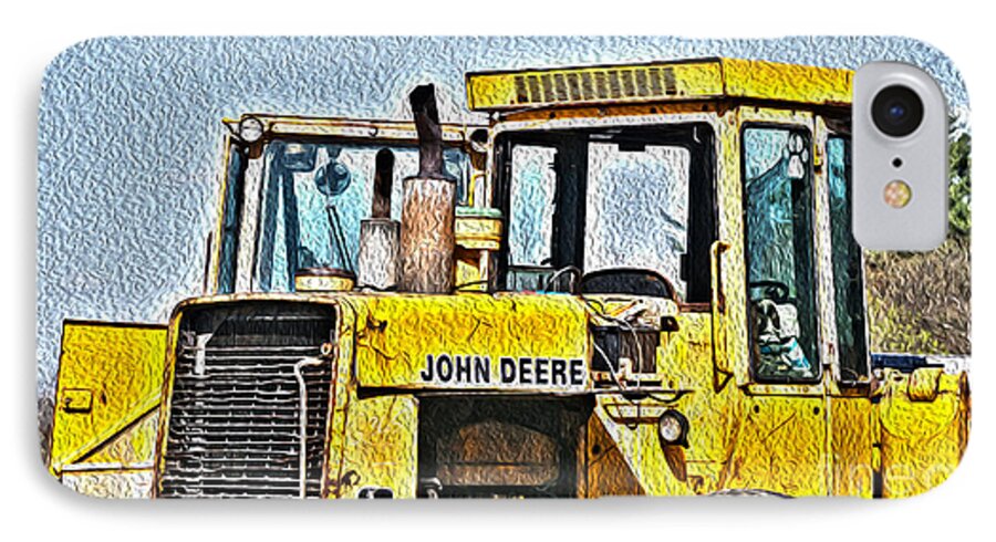 Front End Loader iPhone 7 Case featuring the photograph 644E - Automotive Recycling by Crystal Harman