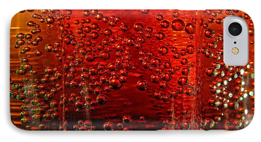 Bubbles iPhone 7 Case featuring the photograph A bit of the bubbly  Pepsi by Debbie Portwood
