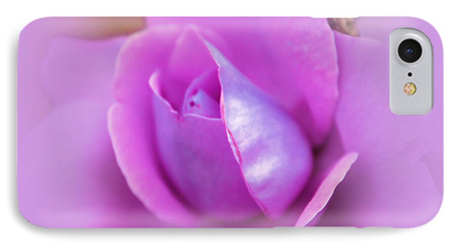 Rose iPhone 7 Case featuring the photograph A Hint of Lavender Rose by Judy Palkimas