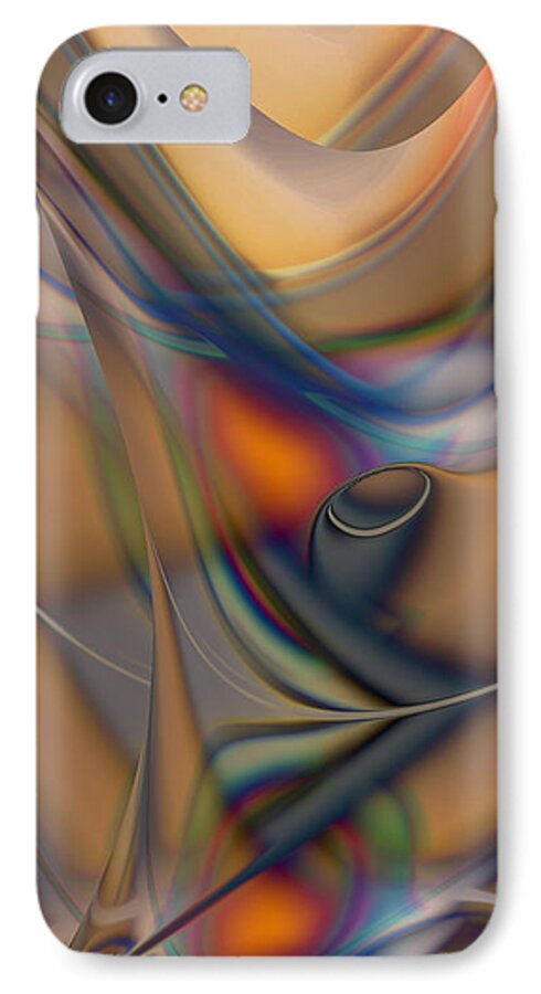 Steve Sperry Mighty Sight Studio Digital Abstract Art Color Shape And Form Abstractions Modernistic And Ethereal Organic Shapes iPhone 7 Case featuring the digital art A Most Honorable Representative by Steve Sperry
