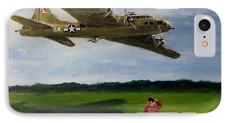 Plane iPhone 7 Case featuring the painting A Salute to the Greatest Generation by Jack Skinner