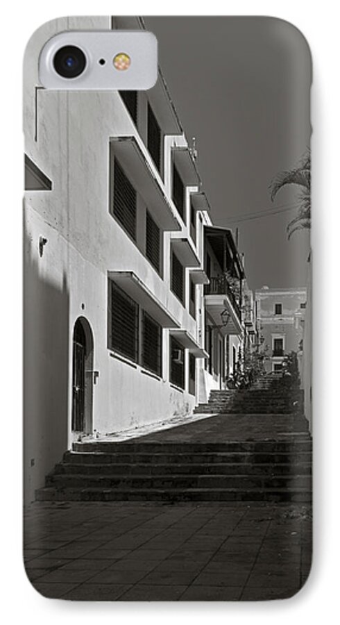 B&w iPhone 7 Case featuring the photograph A Street With No Name by Mario Celzner