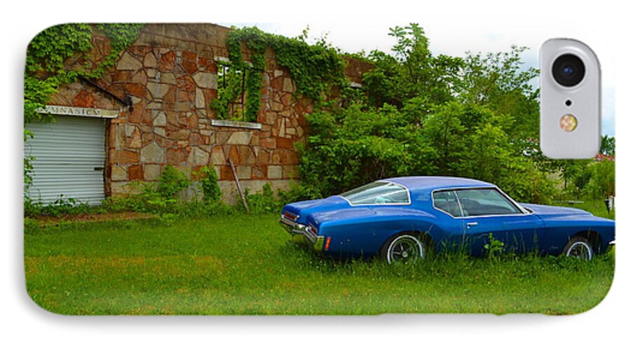 Route 66 iPhone 7 Case featuring the photograph Abandoned Gym and Car by Cat Rondeau