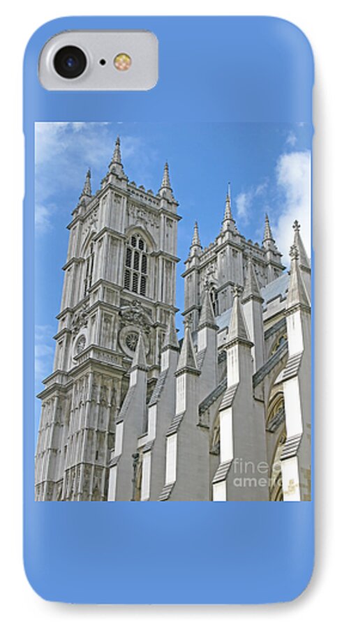 London iPhone 7 Case featuring the photograph Abbey Towers by Ann Horn