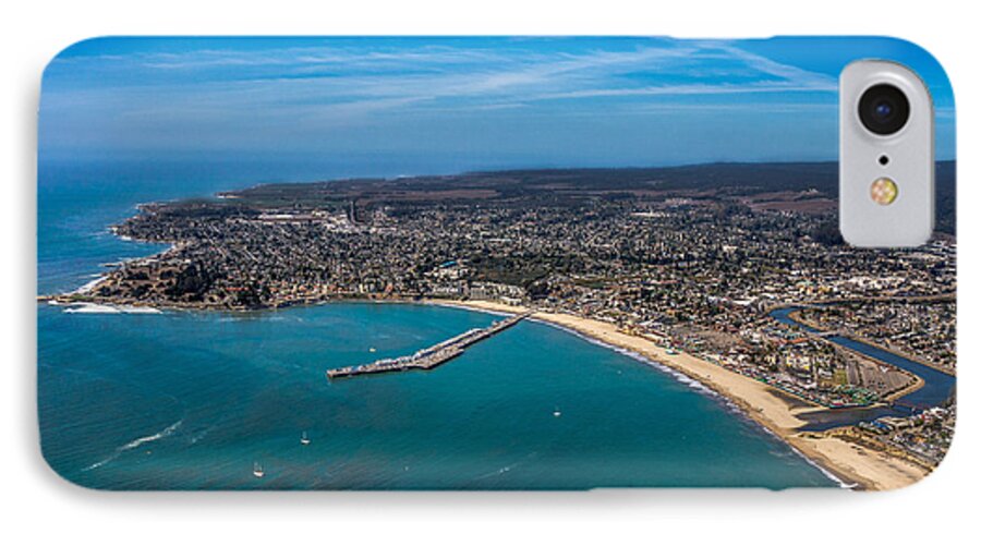 Aerial iPhone 7 Case featuring the photograph Above Santa Cruz California Looking West by Randy Straka