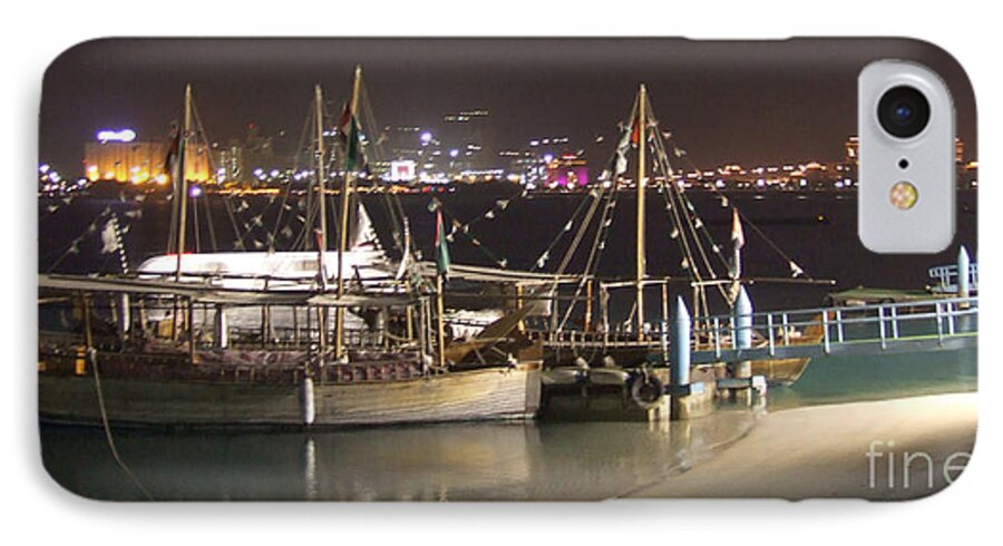 Abu Dhabi iPhone 7 Case featuring the photograph Abu Dhabi at night by Andrea Anderegg