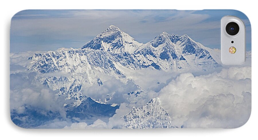 Everest iPhone 7 Case featuring the photograph Aerial view of Mount Everest, Nepal, 2007 by Hitendra SINKAR