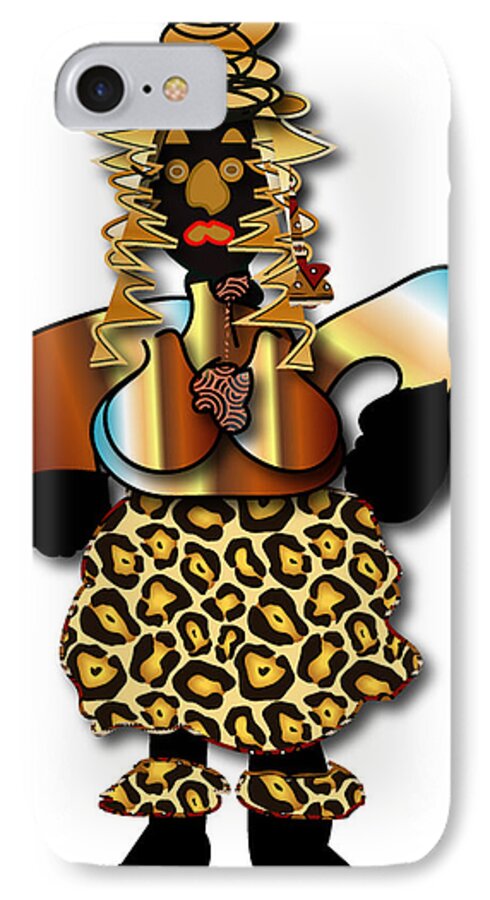 African Dancers iPhone 7 Case featuring the digital art African Dancer 2 by Marvin Blaine