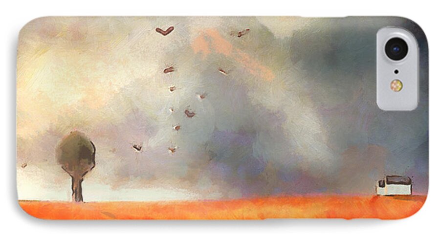 Fine Art iPhone 7 Case featuring the painting After the storm by Pixel Chimp