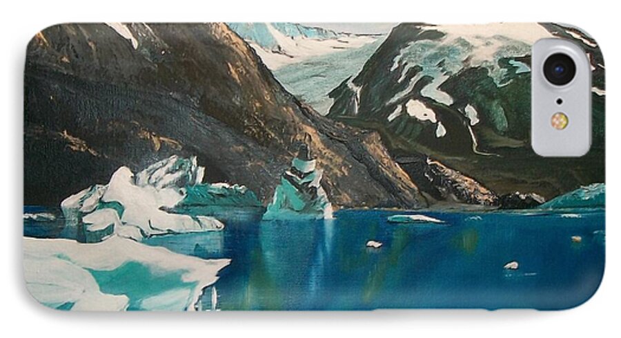 #alaska iPhone 7 Case featuring the painting Alaska Reflections by Sharon Duguay