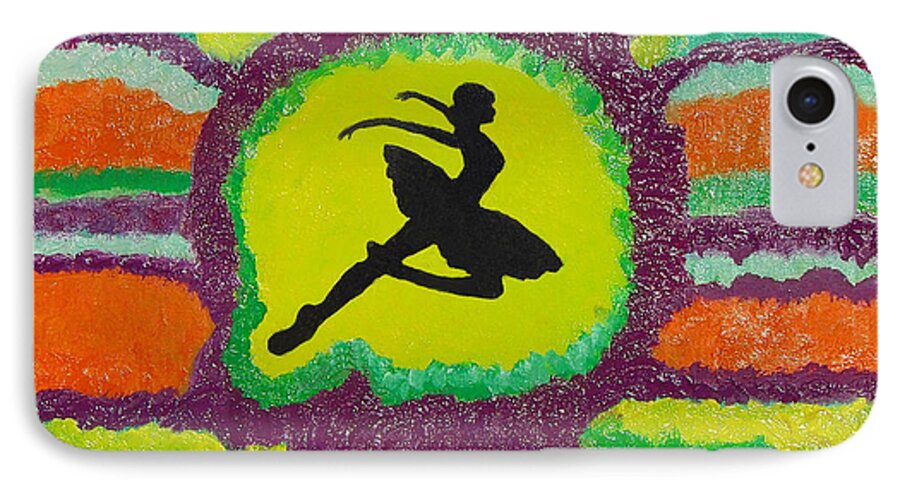 :  Ballet iPhone 7 Case featuring the painting Allegro Attitude by Margaret Harmon