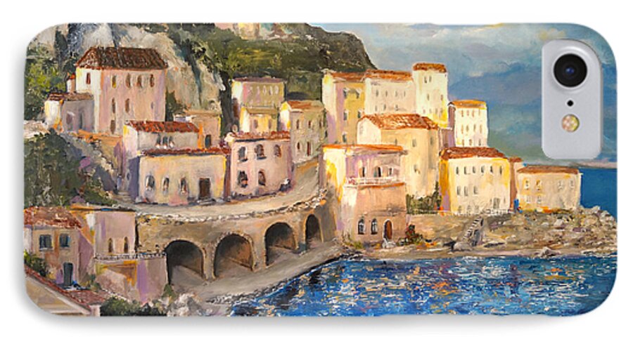 Amalfi Coast iPhone 7 Case featuring the painting Amalfi Coast Highway by Alan Lakin