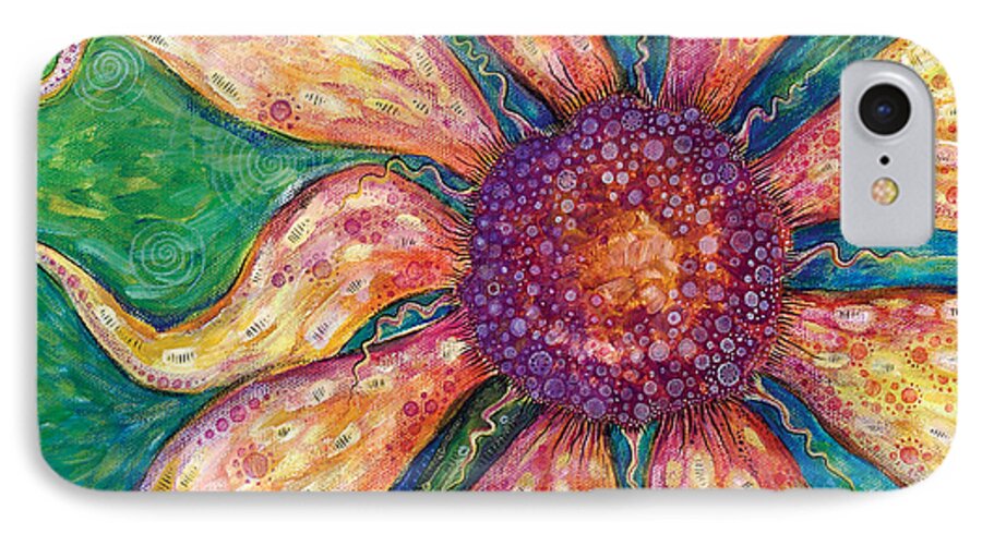 Floral iPhone 7 Case featuring the painting Ambition by Tanielle Childers